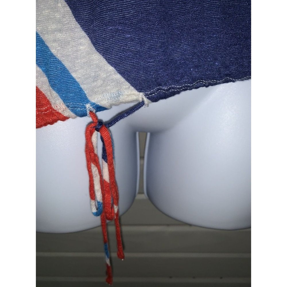 Vera Neumann Sz SMALL Tunic Linen Silk Slub Knit Drawstring Hem Split Neck EUC - Picture 6 of 11